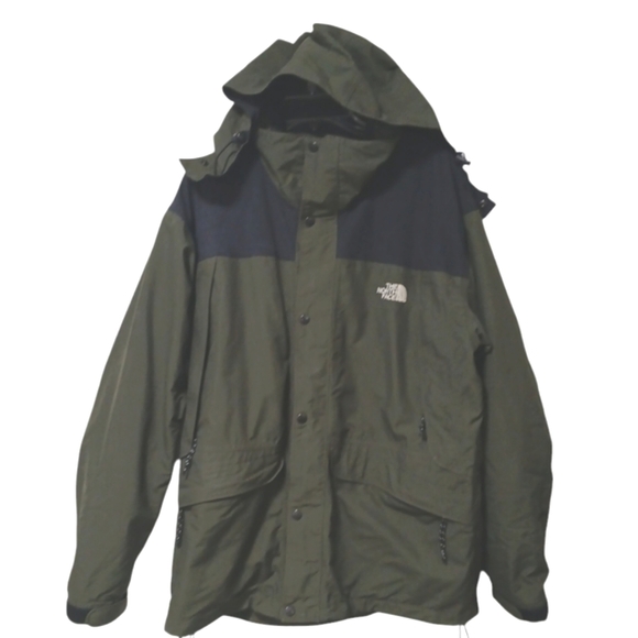 The North Face Other - The North Face Hyvent Jacket Green and Navy Hooded Men's Jacket Size L